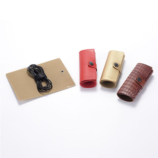 USB和鑰匙促銷禮品PU皮革紐扣袋